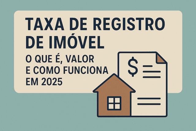 Capa do post: Taxa de Registro de Imóvel: O que é, valor e como funciona em 2025